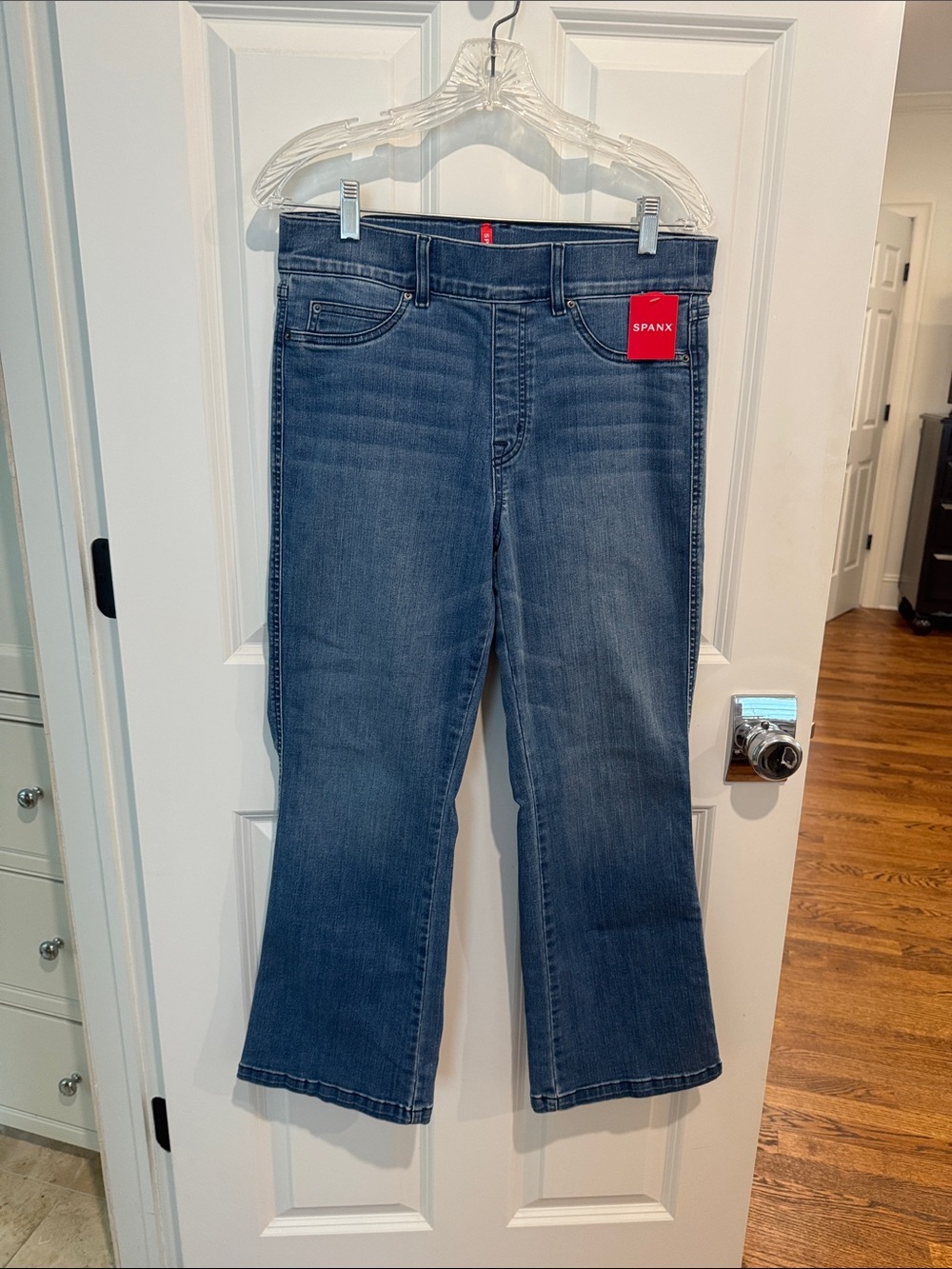 SPANX Wide Leg Jeans in Medium Blue Wash